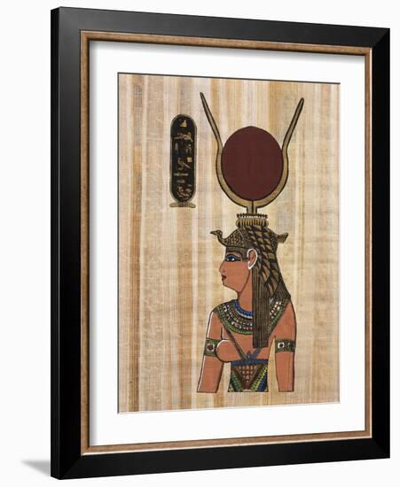 Cleopatra VII, Reconstruction of a Relief From the Temple of Kom Ombo-Egyptian-Framed Giclee Print