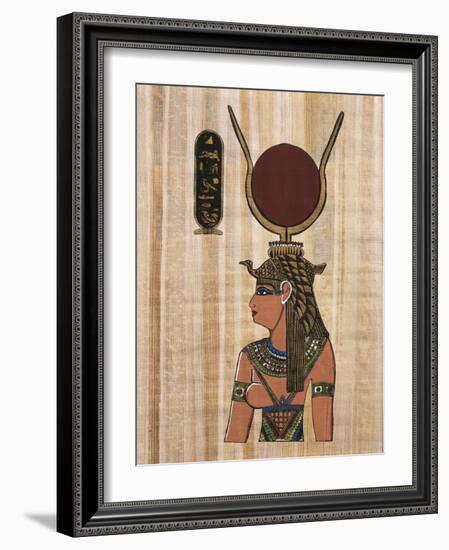 Cleopatra VII, Reconstruction of a Relief From the Temple of Kom Ombo-Egyptian-Framed Giclee Print