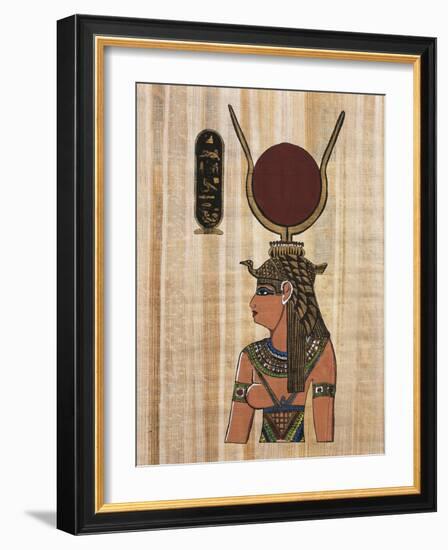 Cleopatra VII, Reconstruction of a Relief From the Temple of Kom Ombo-Egyptian-Framed Giclee Print