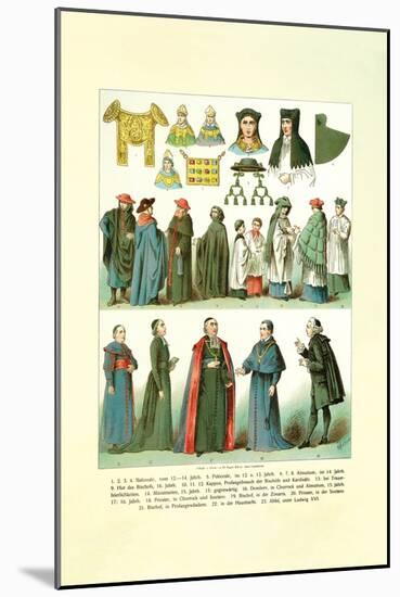 Clergy, Parisioners, Headwear-null-Mounted Art Print