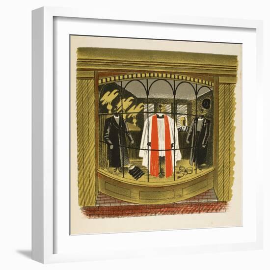 Clerical Outfitter-Eric Ravilious-Framed Giclee Print