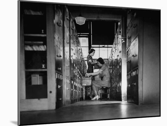 Clerks Working in File Room of the War Department Munitions Building-William C^ Shrout-Mounted Photographic Print