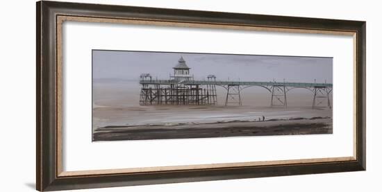 Clevedon Pier, Overcast, November-Tom Hughes-Framed Giclee Print