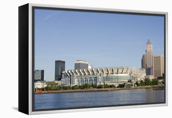 Cleveland Browns Stadium and City Skyline, Ohio, USA-Cindy Miller Hopkins-Framed Premier Image Canvas