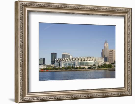 Cleveland Browns Stadium and City Skyline, Ohio, USA-Cindy Miller Hopkins-Framed Photographic Print