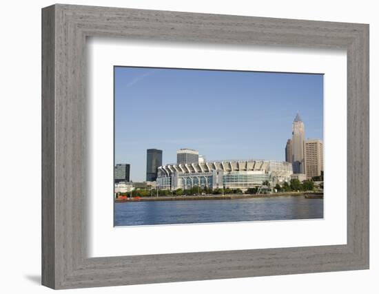 Cleveland Browns Stadium and City Skyline, Ohio, USA-Cindy Miller Hopkins-Framed Photographic Print