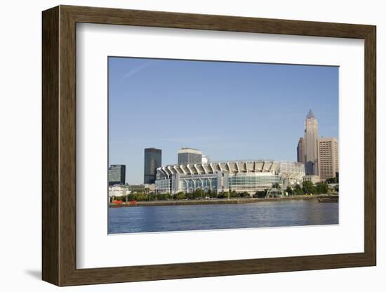 Cleveland Browns Stadium and City Skyline, Ohio, USA-Cindy Miller Hopkins-Framed Photographic Print