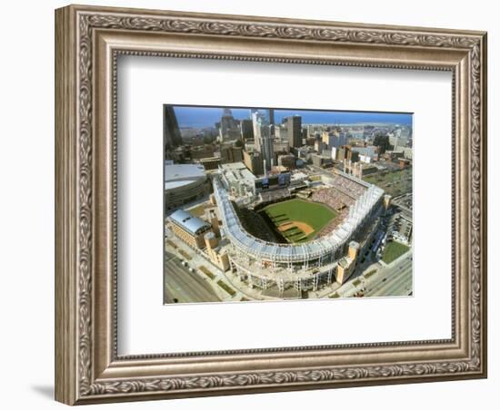 Cleveland - First Indians Game at Jacobs Field-Mike Smith-Framed Art Print