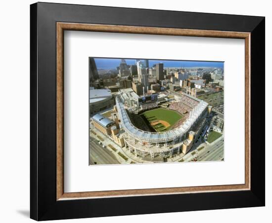 Cleveland - First Indians Game at Jacobs Field-Mike Smith-Framed Art Print