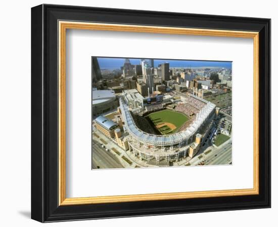 Cleveland - First Indians Game at Jacobs Field-Mike Smith-Framed Art Print