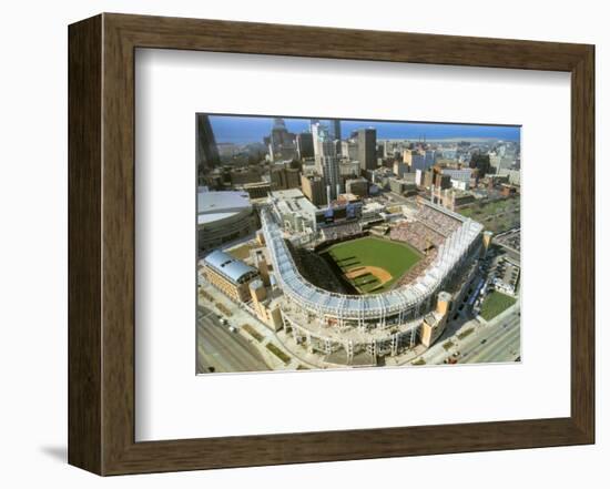 Cleveland - First Indians Game at Jacobs Field-Mike Smith-Framed Art Print