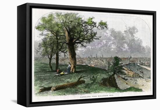 Cleveland, from Scranton's Hill, Ohio, USA, 19th Century-Harley-Framed Premier Image Canvas