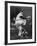 Cleveland Indians Herb Score Winding Up to Throw the Ball-George Silk-Framed Premium Photographic Print