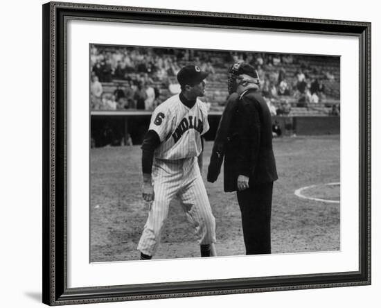 Cleveland Indians Rocky Colavito Arguing with Umpire Bill Summers-null-Framed Premium Photographic Print