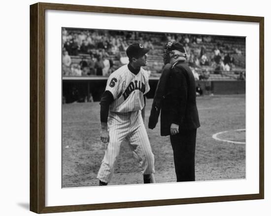 Cleveland Indians Rocky Colavito Arguing with Umpire Bill Summers-null-Framed Premium Photographic Print