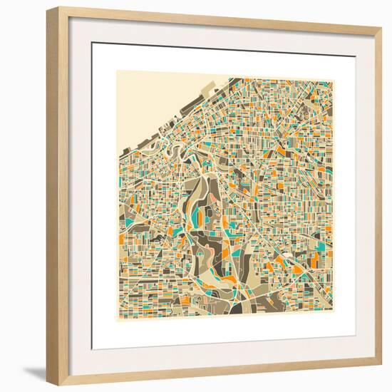Cleveland Map Framed Art Print By Jazzberry Blue Art Com