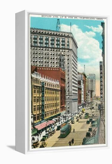 Cleveland, Ohio - Euclid Avenue, Hippodrome Exterior-Lantern Press-Framed Stretched Canvas