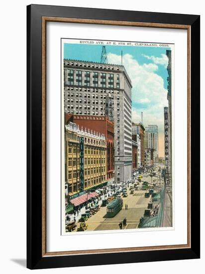 Cleveland, Ohio - Euclid Avenue, Hippodrome Exterior-Lantern Press-Framed Premium Giclee Print