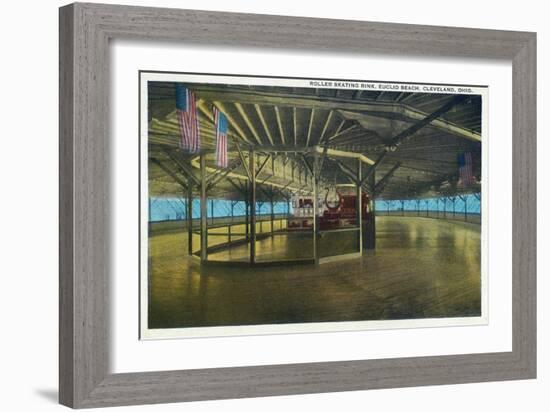 Cleveland, Ohio - Euclid Beach; Interior View of Rollerskating Rink-Lantern Press-Framed Art Print