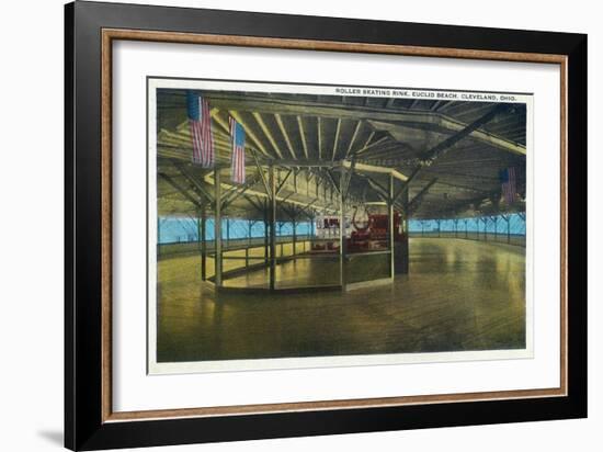 Cleveland, Ohio - Euclid Beach; Interior View of Rollerskating Rink-Lantern Press-Framed Art Print