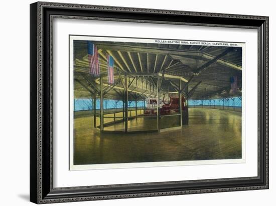 Cleveland, Ohio - Euclid Beach; Interior View of Rollerskating Rink-Lantern Press-Framed Art Print