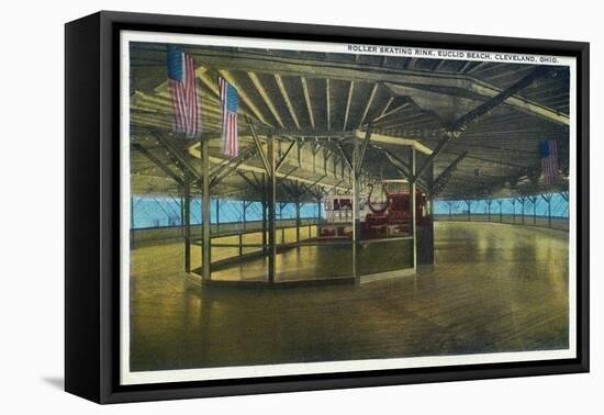 Cleveland, Ohio - Euclid Beach; Interior View of Rollerskating Rink-Lantern Press-Framed Stretched Canvas