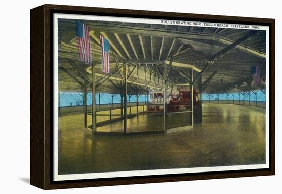 Cleveland, Ohio - Euclid Beach; Interior View of Rollerskating Rink-Lantern Press-Framed Stretched Canvas