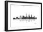 Cleveland Ohio Skyline BG 1-Marlene Watson-Framed Giclee Print
