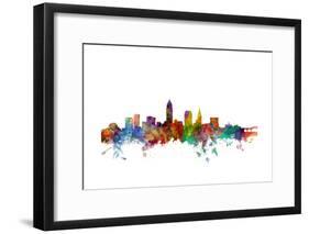 Cleveland Ohio Skyline-Michael Tompsett-Framed Art Print