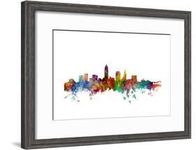 Cleveland Ohio Skyline-Michael Tompsett-Framed Art Print