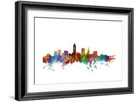 Cleveland Ohio Skyline-Michael Tompsett-Framed Art Print