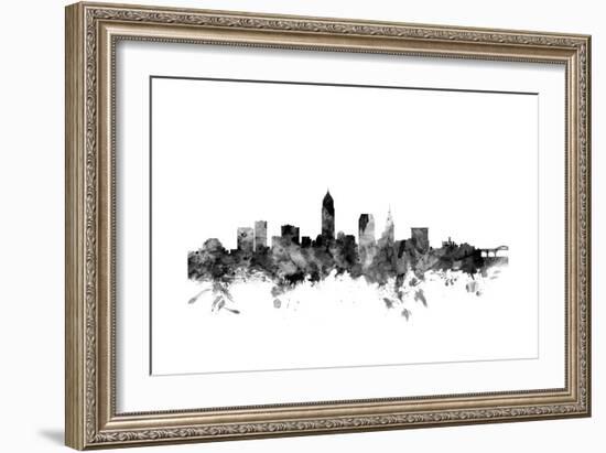 Cleveland Ohio Skyline-Michael Tompsett-Framed Art Print