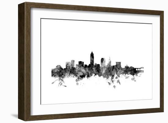 Cleveland Ohio Skyline-Michael Tompsett-Framed Art Print