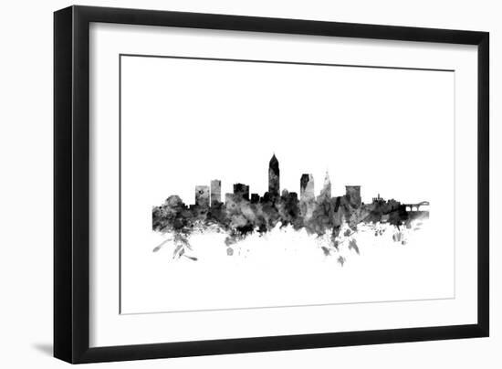 Cleveland Ohio Skyline-Michael Tompsett-Framed Art Print