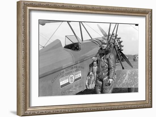 Cleveland Pittsburgh Air Mail-null-Framed Art Print
