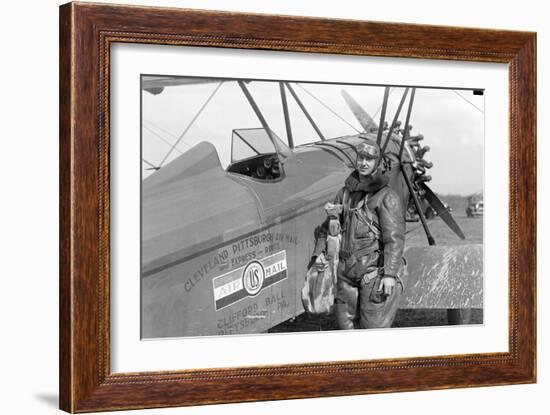 Cleveland Pittsburgh Air Mail-null-Framed Art Print