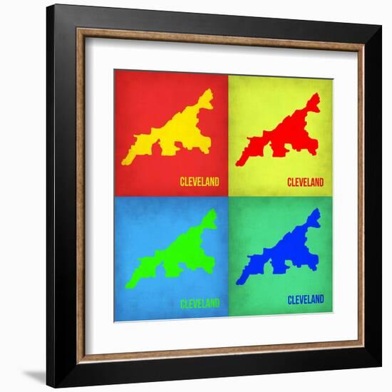 Cleveland Pop Art Map 1-NaxArt-Framed Art Print