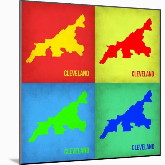 Cleveland Pop Art Map 1-NaxArt-Mounted Art Print
