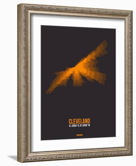 Cleveland Radiant Map 3-NaxArt-Framed Art Print