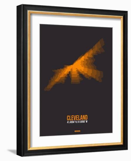 Cleveland Radiant Map 3-NaxArt-Framed Art Print