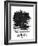Cleveland Skyline Brush Stroke - Black-NaxArt-Framed Art Print