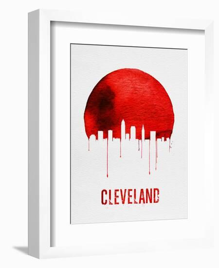 Cleveland Skyline Red-NaxArt-Framed Art Print