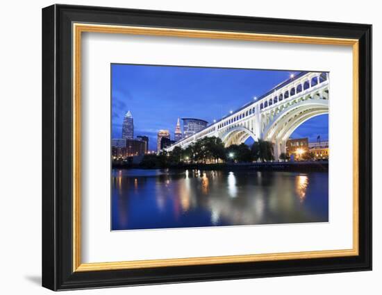 Cleveland Skyline-benkrut-Framed Photographic Print