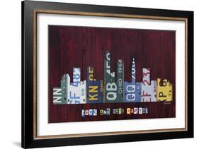 Cleveland Skyline-Design Turnpike-Framed Giclee Print