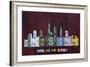 Cleveland Skyline-Design Turnpike-Framed Giclee Print