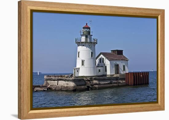 Cleveland West Pierhead Lighthouse, Ohio, USA-Joe Restuccia III-Framed Premier Image Canvas