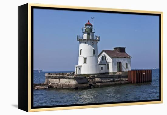 Cleveland West Pierhead Lighthouse, Ohio, USA-Joe Restuccia III-Framed Premier Image Canvas