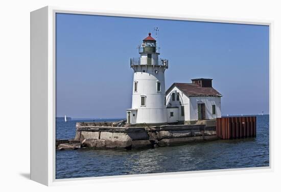 Cleveland West Pierhead Lighthouse, Ohio, USA-Joe Restuccia III-Framed Premier Image Canvas