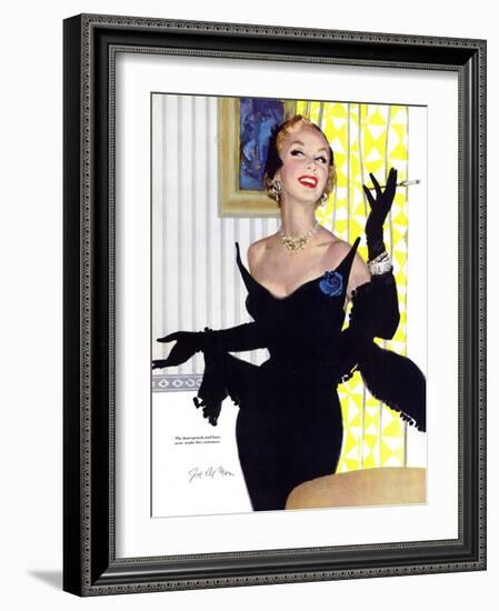 Clever Woman Are Dangerous Too  - Saturday Evening Post "Leading Ladies", August 5, 1950 pg.32-Joe deMers-Framed Giclee Print