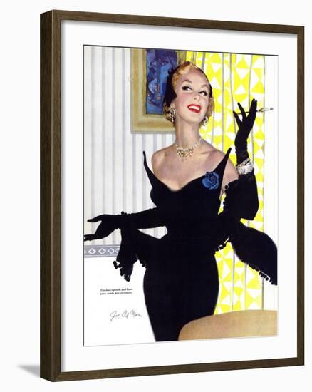 Clever Woman Are Dangerous Too  - Saturday Evening Post "Leading Ladies", August 5, 1950 pg.32-Joe deMers-Framed Giclee Print